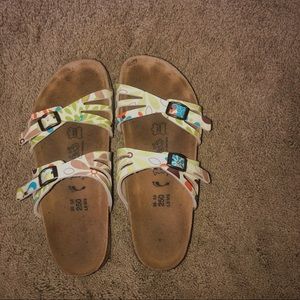 floral birkenstock sandals